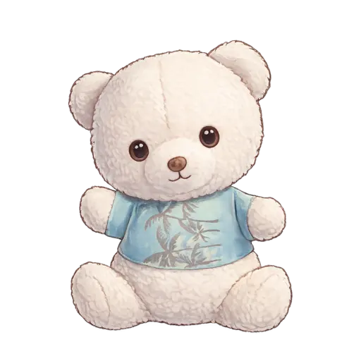 Blueberry, the KidsAR mascot — a plush bear in a blue shirt